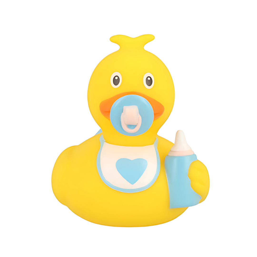 Baby Boy with Pacifier Rubber Duck