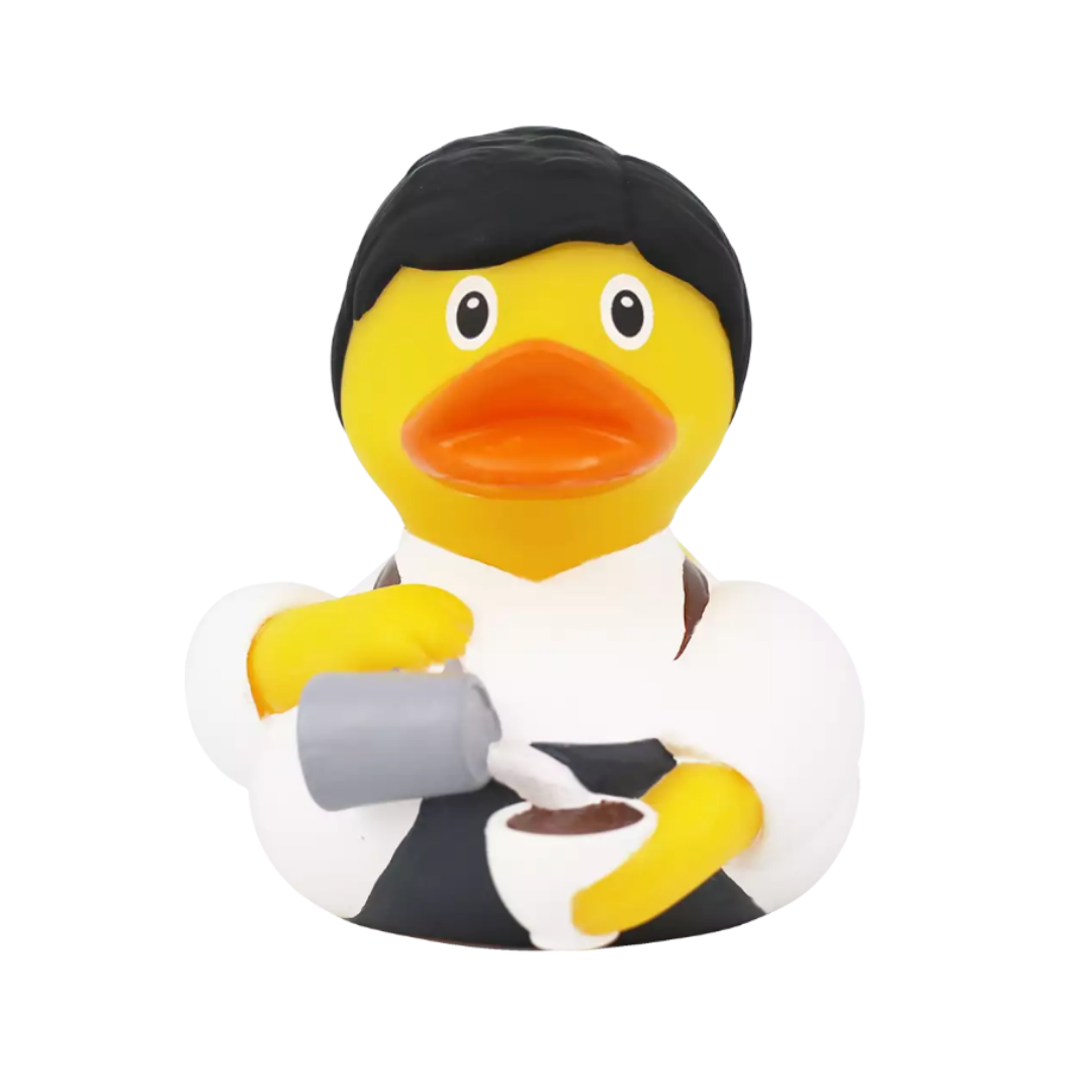 Barista Rubber Duck - white shirt