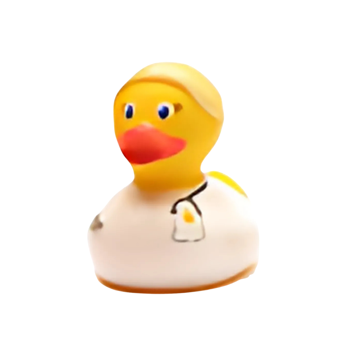 Blonde Female Doctor Rubber Duck