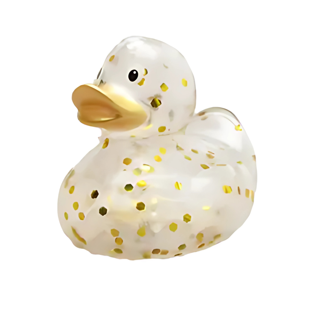 Gold Dot Glitter Rubber Duck