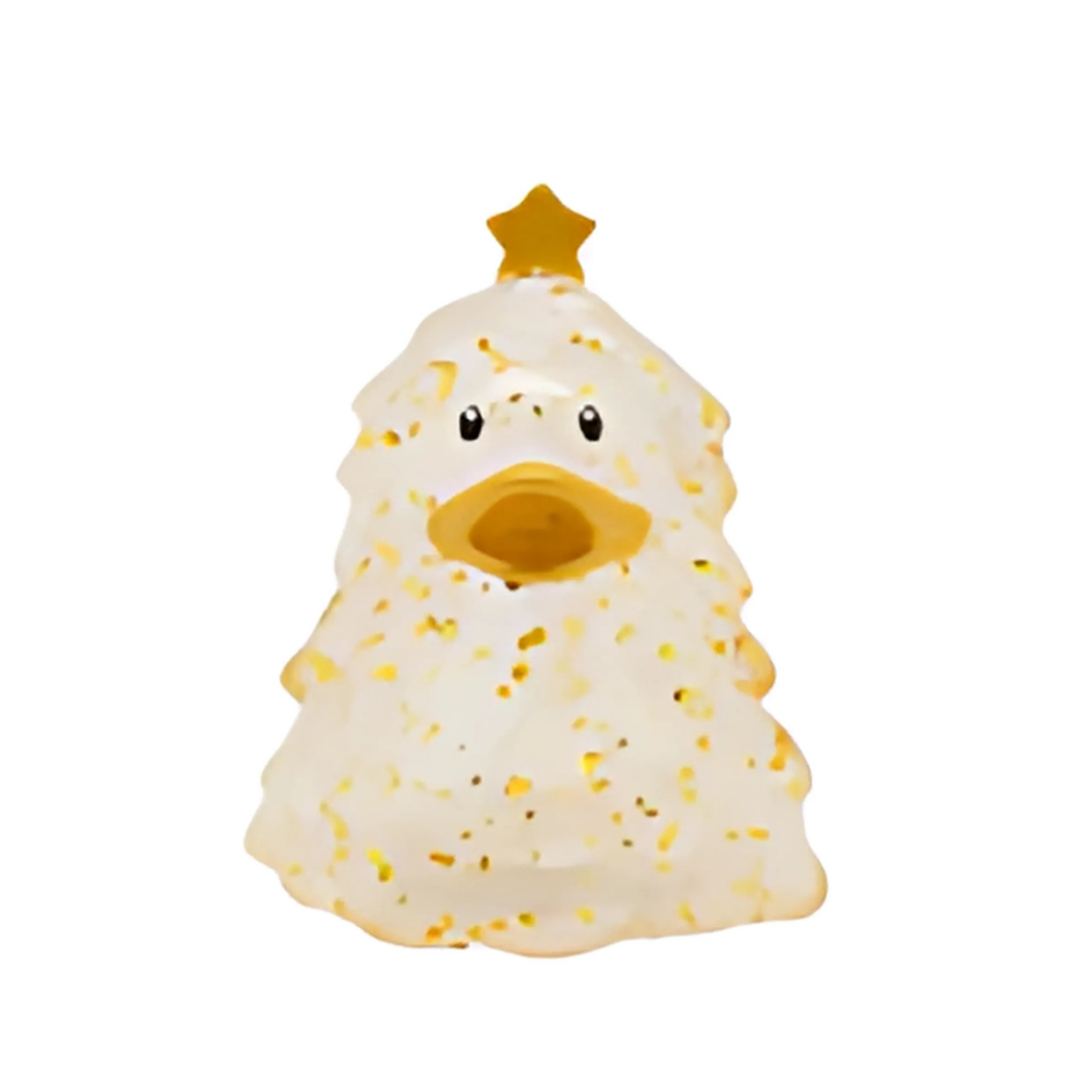 Gold Glitter Christmas Tree Rubber Duck