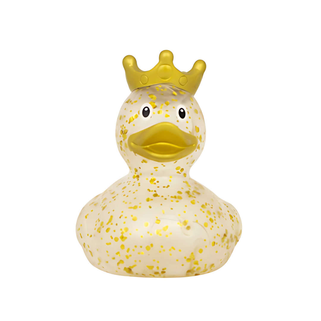Gold Glitter with Crown Rubber Duck