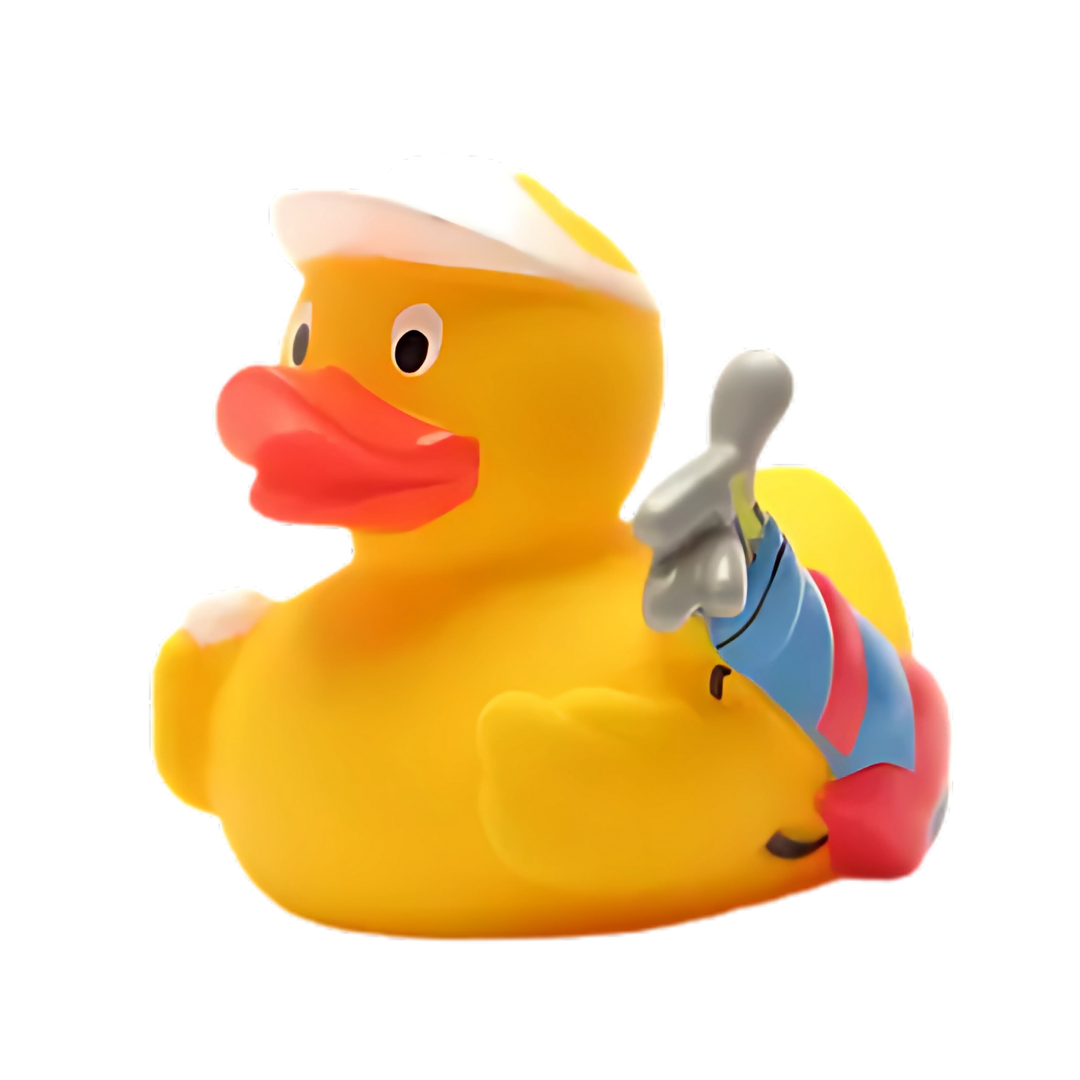Golf w/ White Hat Rubber Duck