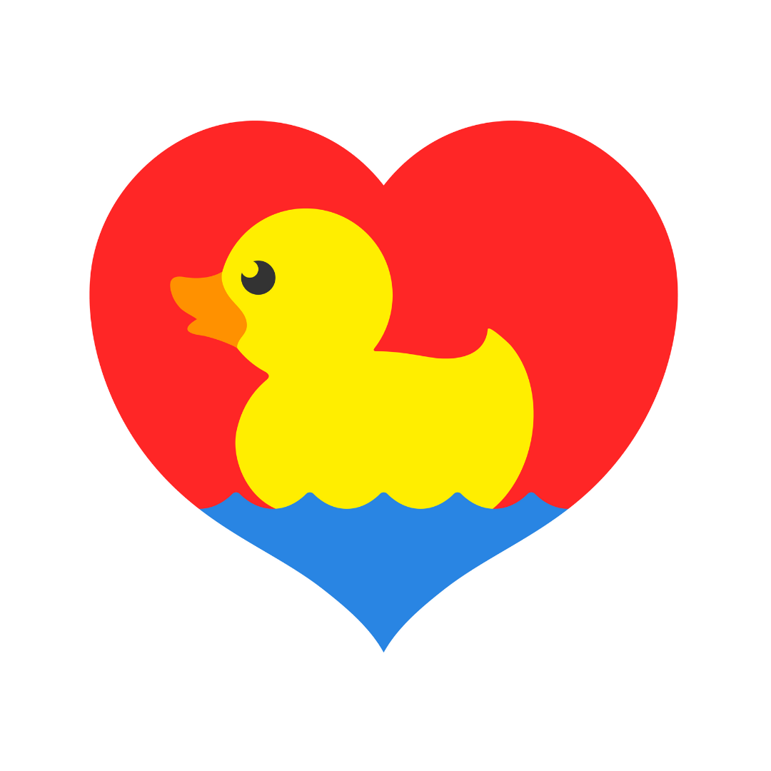 Heart Ducky Sticker