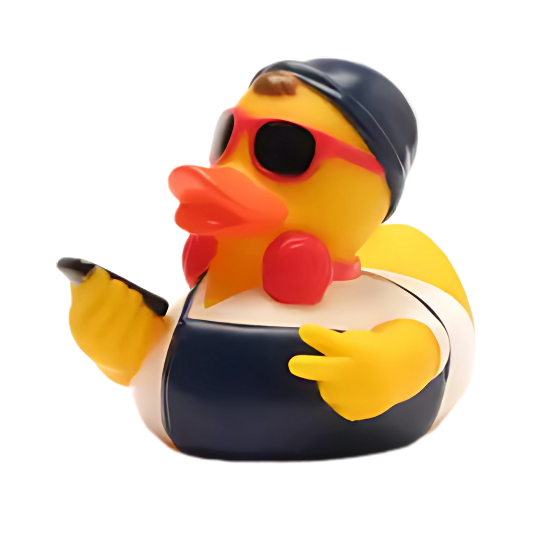 Hipster (white) Rubber Duck