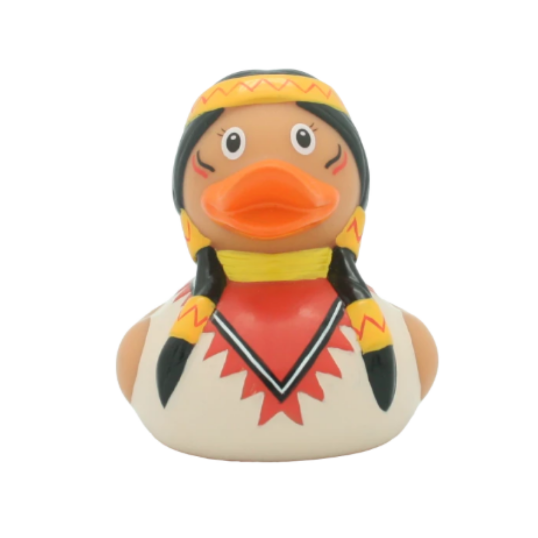 Native American Woman Duck Rubber Duck