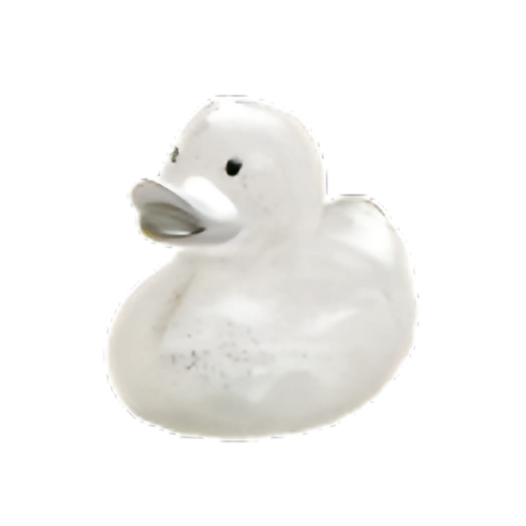 Silver Glitter Rubber Duck