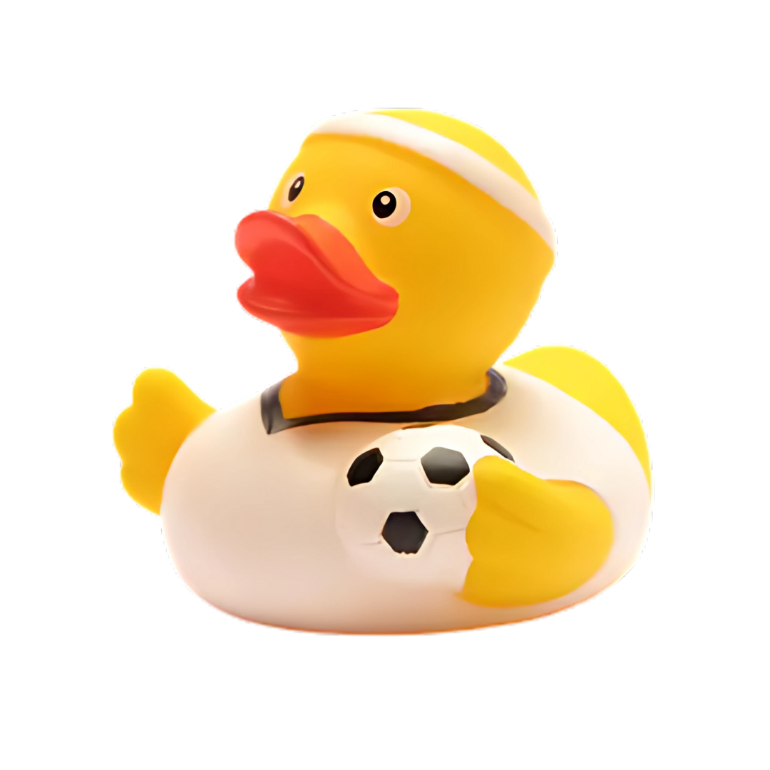 Soccer Duck - White Rubber Duck
