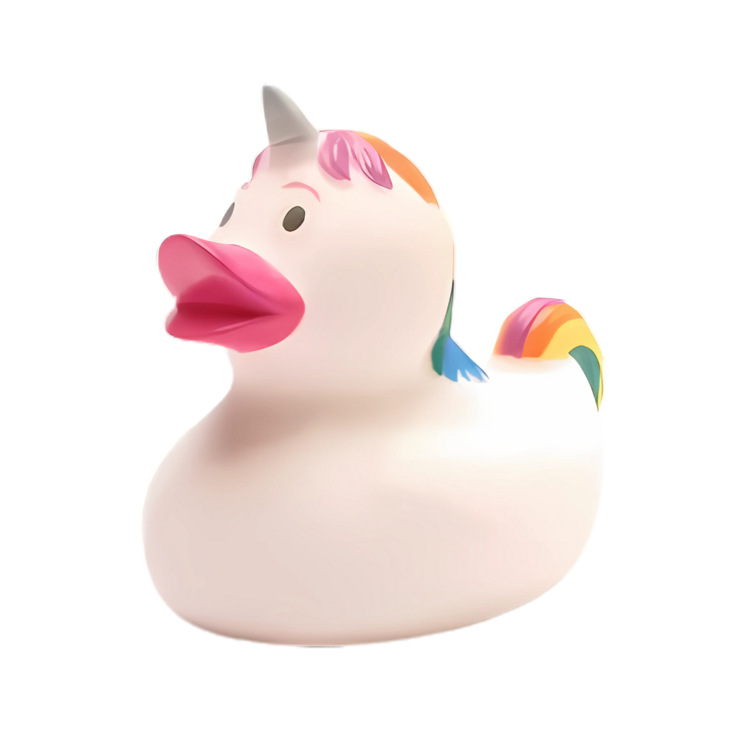 Unicorn w/Pink Beak Rubber Duck