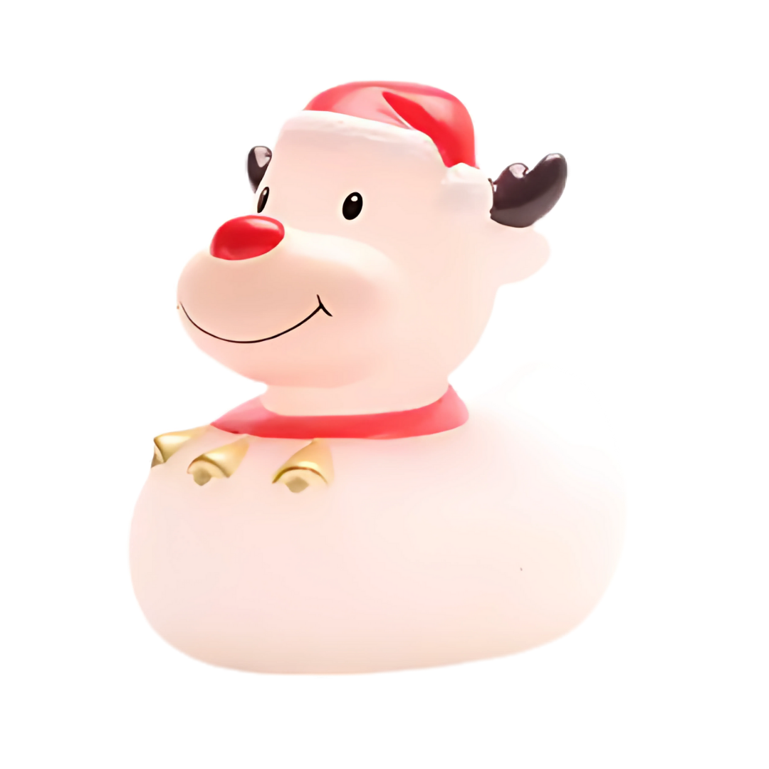 White Reindeer Rubber Duck
