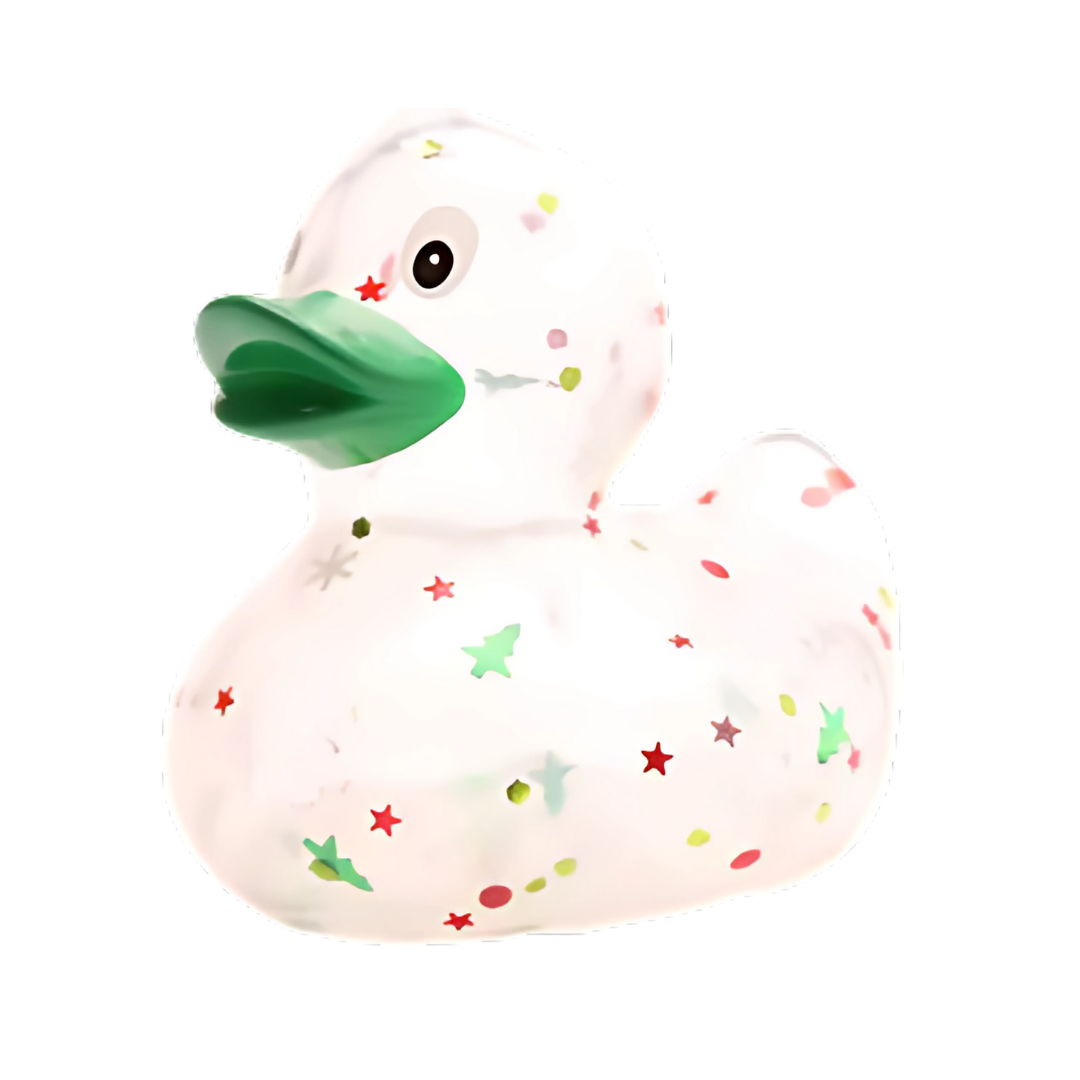 Xmas Glitter Duck - Green Beak