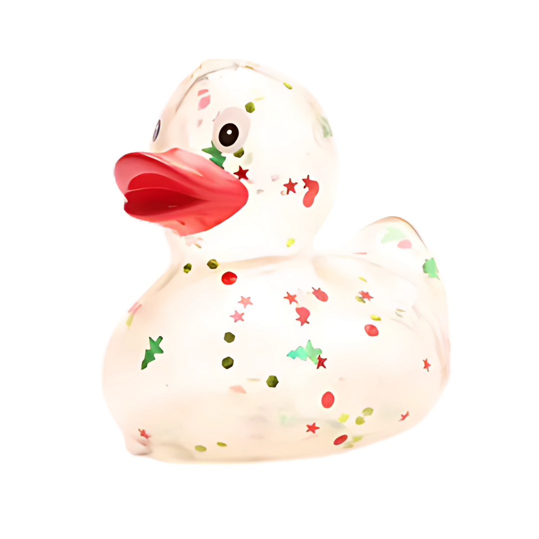 Glitter Christmas Rubber Duck