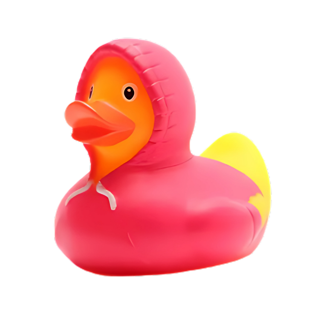 Hoodie Duck (pink) Rubber Duck