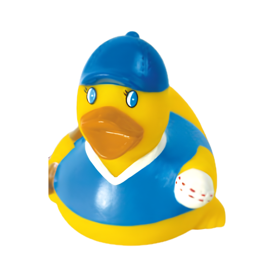 Baseball Rubber Duck - Blue