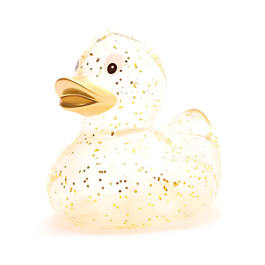 Clear Gold Glitter Rubber Duck