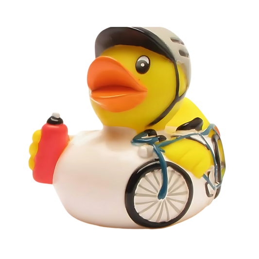 Cycling Rubber Duck - white