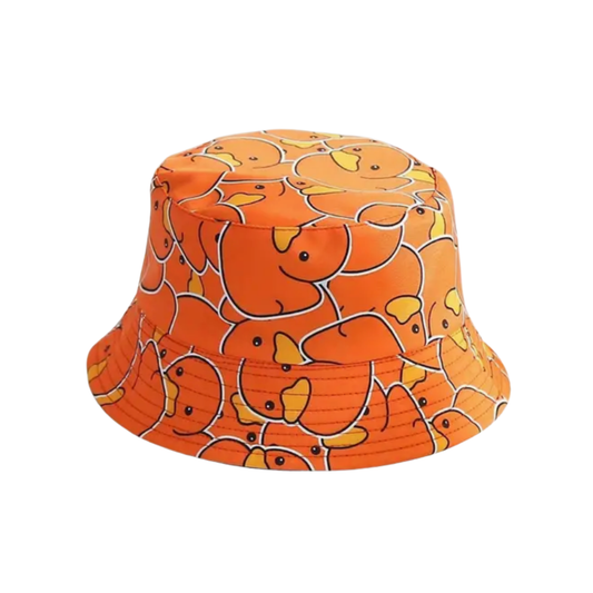 Kids Orange Bucket Hat Rubber Duck