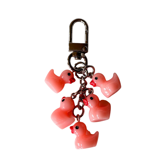 Pink Duck Keychain