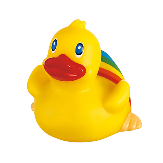 Rainbow Stripe Rubber Duck