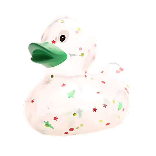 Xmas Glitter Duck - Green Beak