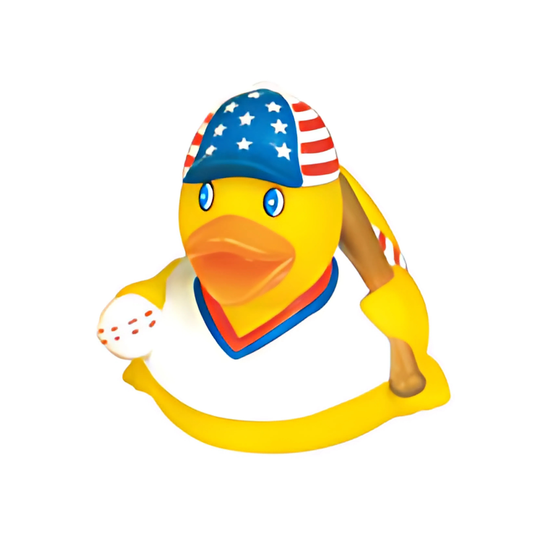 Patriotic Baseball Rubber Duck