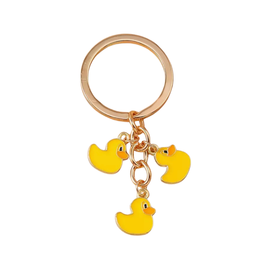 Gold Ducky Enamel Key Chain