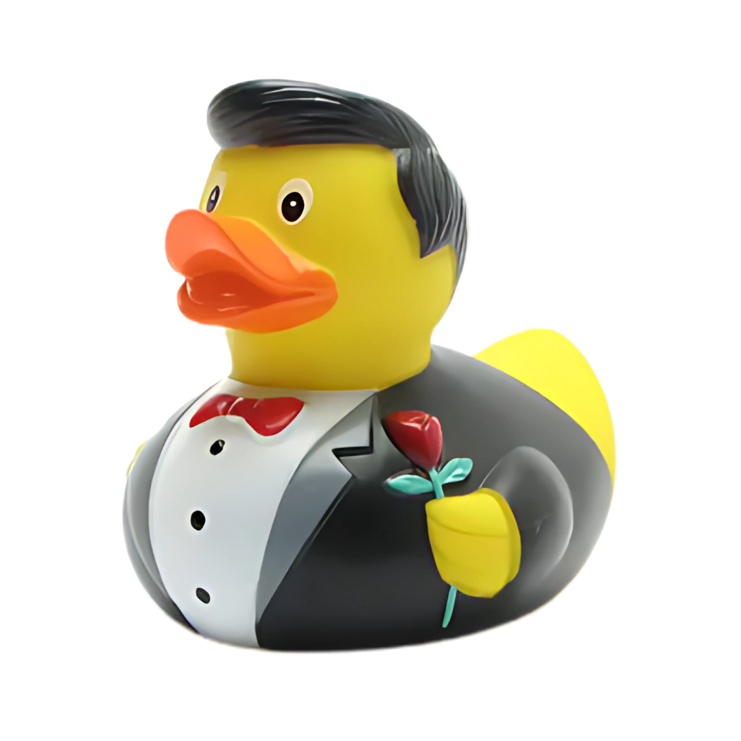 Groom w/Rose Rubber Duck