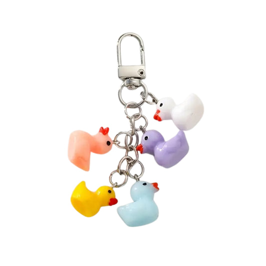 Multi Color Duck Keychain