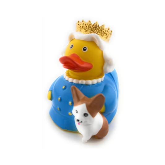Queen w/ Corgi Rubber Duck