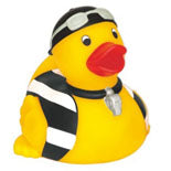 Referee Blk/Wht. Rubber Duck